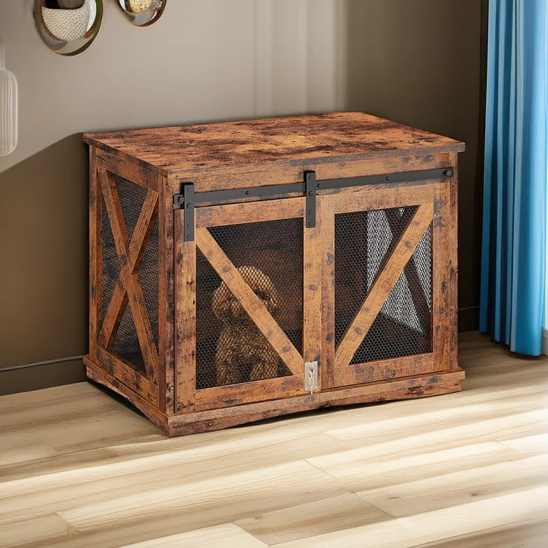 Solid Wood Dog Beds & Crates