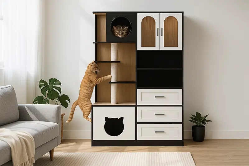 modular solid wood cat wall systems