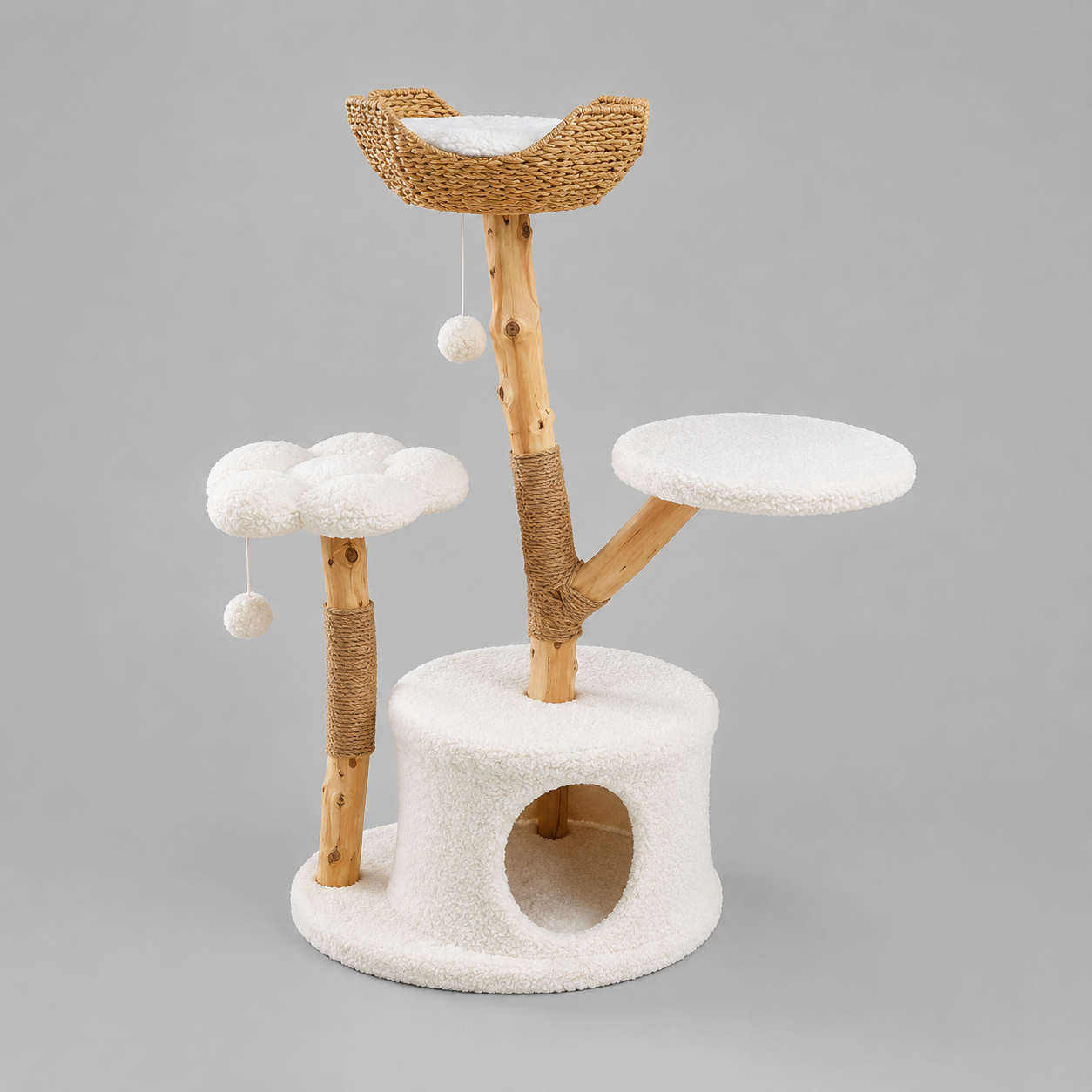 Cat Tree Natural Wood – MR33