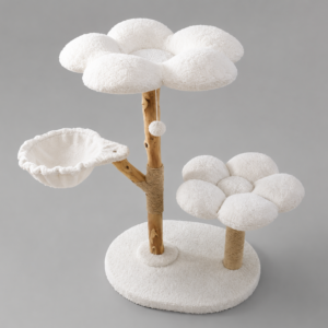 Natural Wood Cat Tree MR49-B | OEM Cat Furniture Manufacturer
