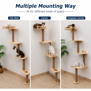 Solid Wood Custom Cat Tree – SPW-NWCT-024