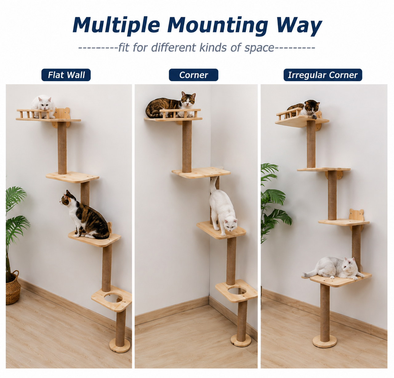 Solid Wood Custom Cat Tree – SPW-NWCT-024