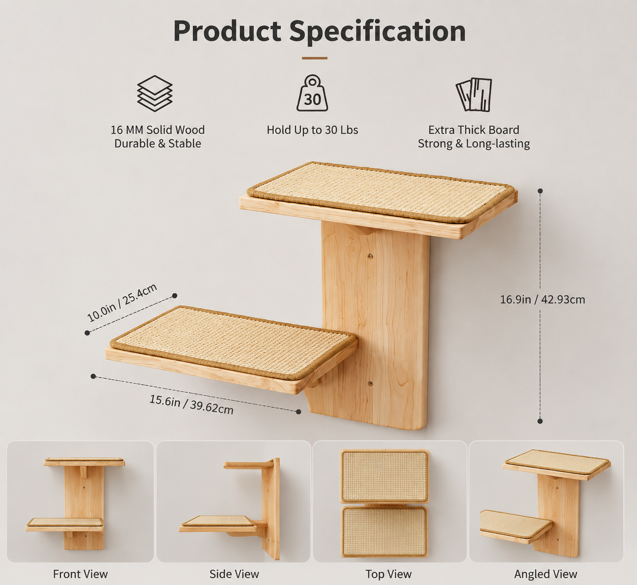 Solid Wood Custom Cat Tree – SPW-NWCT-026