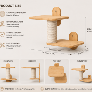 Solid Wood Custom Cat Tree – SPW-NWCT-028