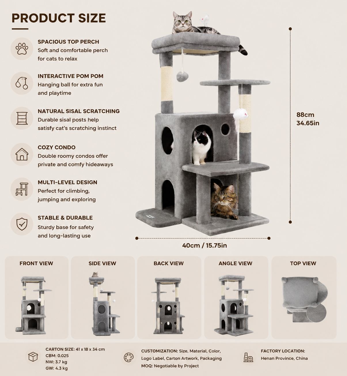 Cat Tree Cat House – MT78