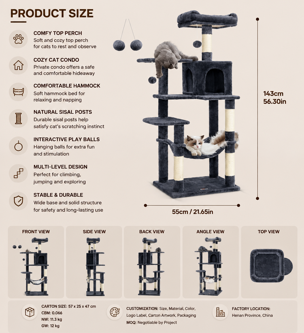 Cat Tree Four-Level – MT59