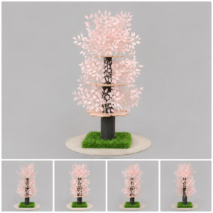 Natural Wood Cat Tree – MH84