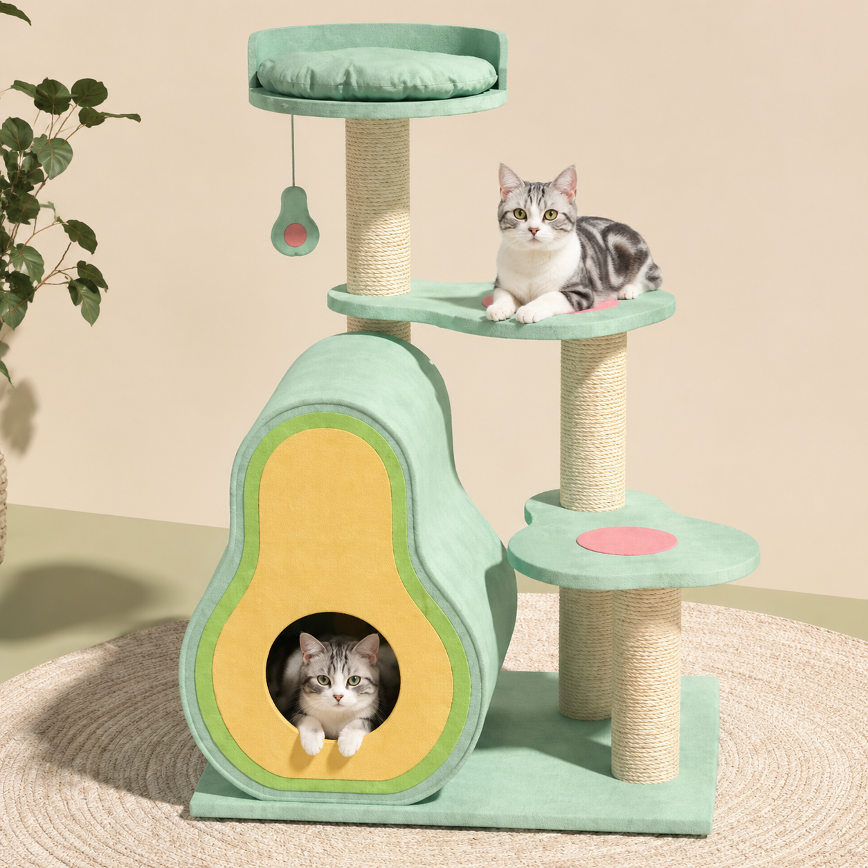 Natural Wood Cat Tree – MM002
