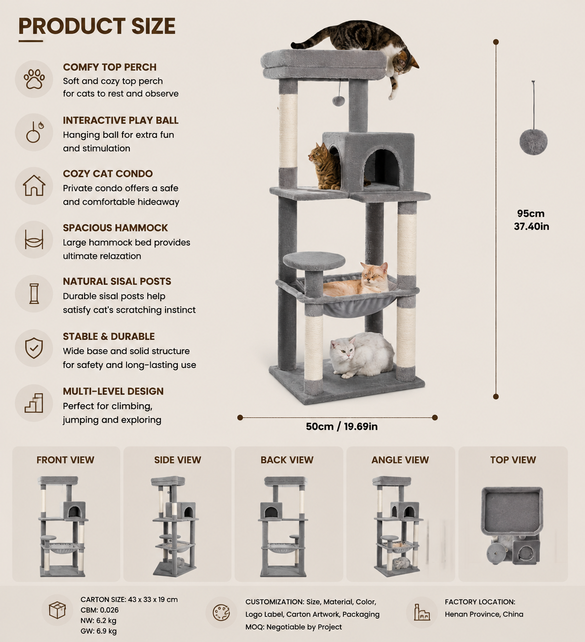 Plush Cat Tree – MT49