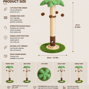 Solid Wood Scratching Post Turntable – MP50