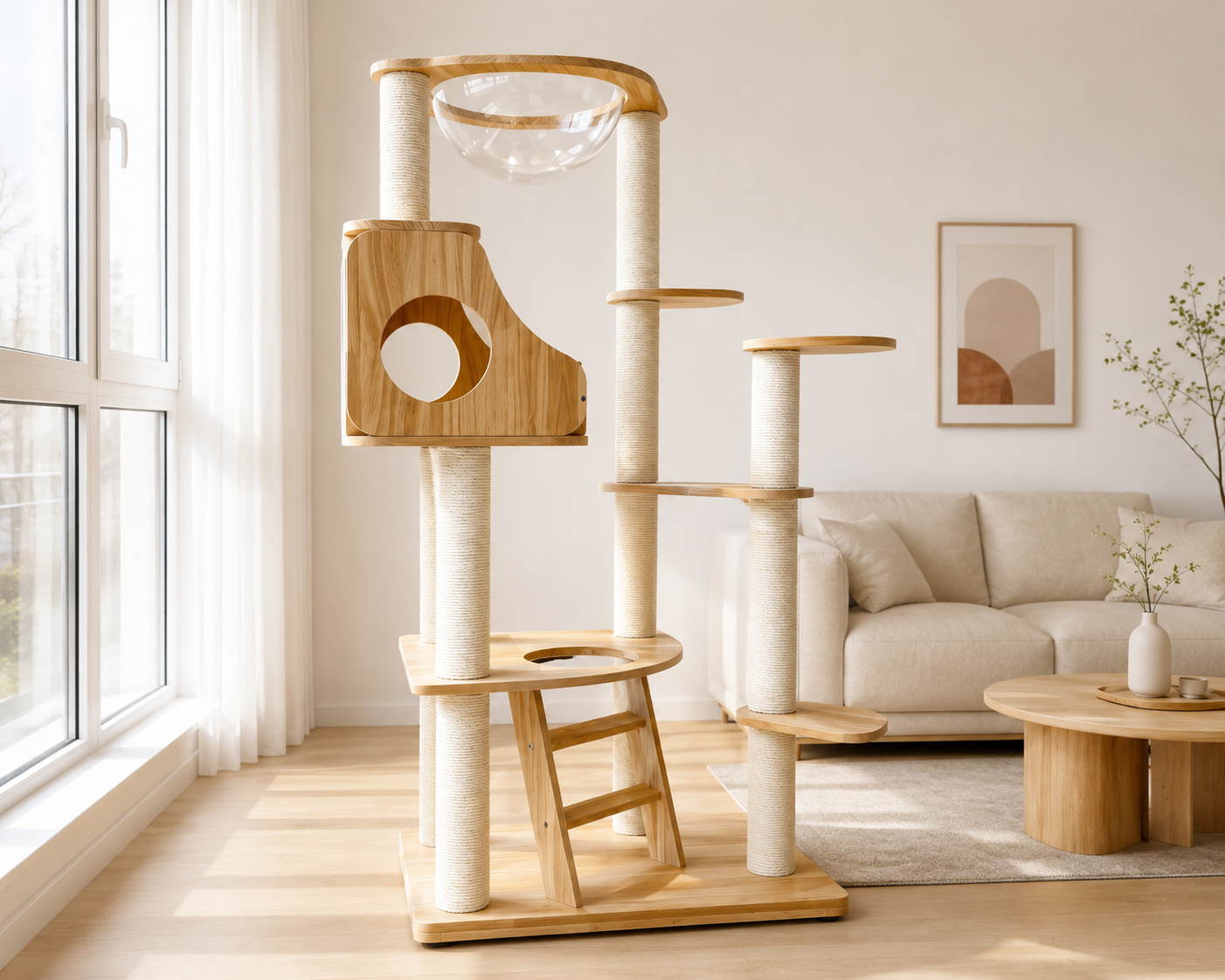 solid wood cat tree OEM manufacturer