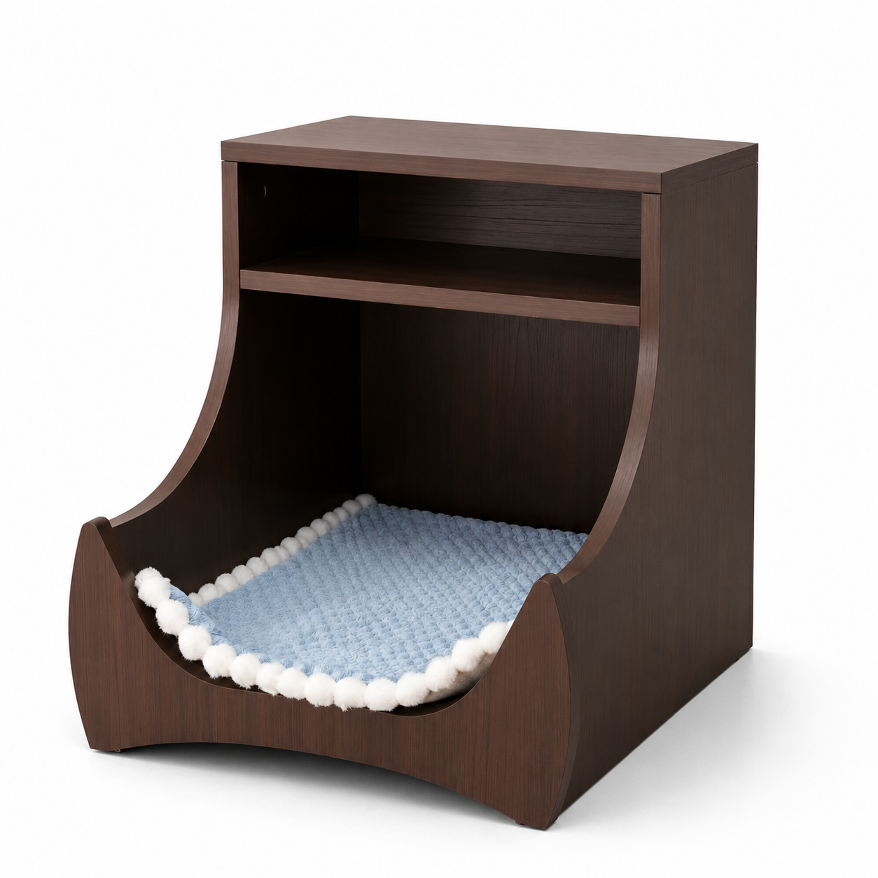 CTT006 wooden bedside table cat bed product view