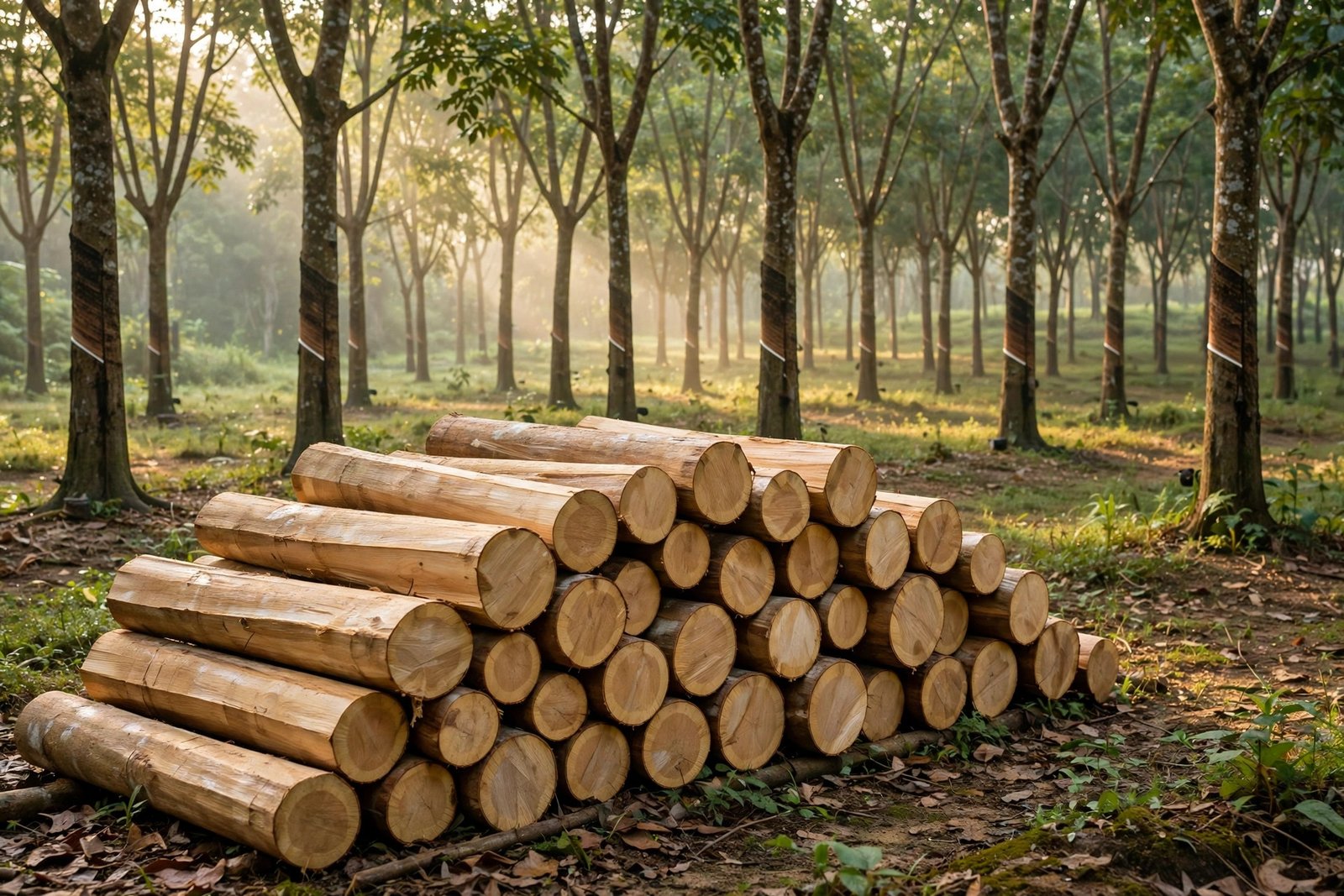 Rubberwood cat furniture made from plantation-grown Hevea brasiliensis hardwood