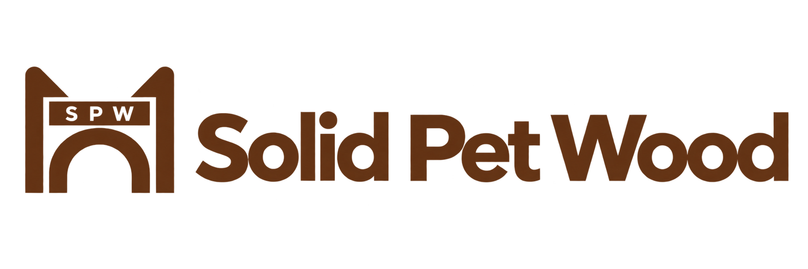 Solid Pet Wood SPW cat-ear timber-frame brand logo